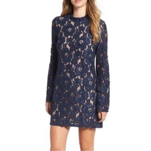 WAYF Blue Lace Dress XS - Picture 2 of 10
